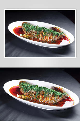 河鲜藿香岩鯰餐饮食物图片