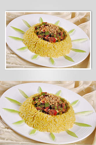 贡米鸵鸟肉美食摄影图片