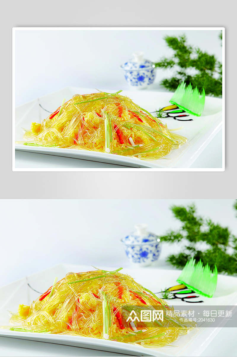 新鲜桂花炒鱼翅美食食物图片素材