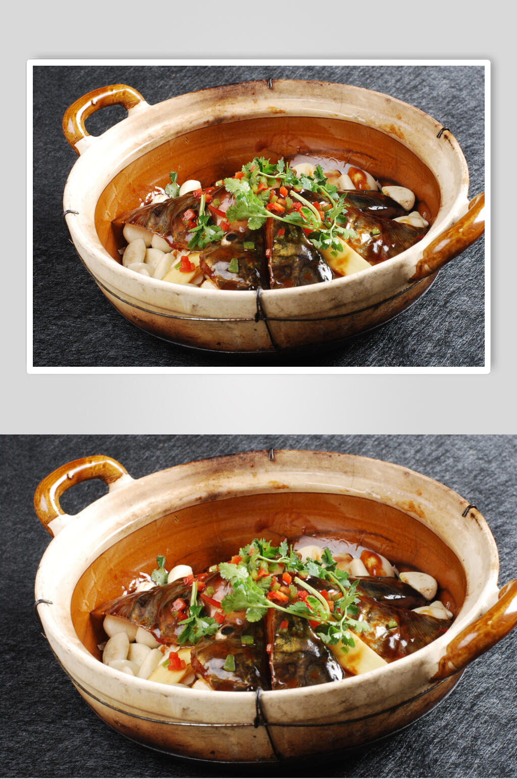 港式砂容鱼头煲美食食品图片素材