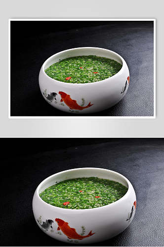 小米青菜钵美食食品图片