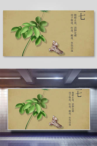 本草纲目中草药宣传介绍展板