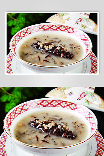 黑野米炖辽参餐饮美食图片