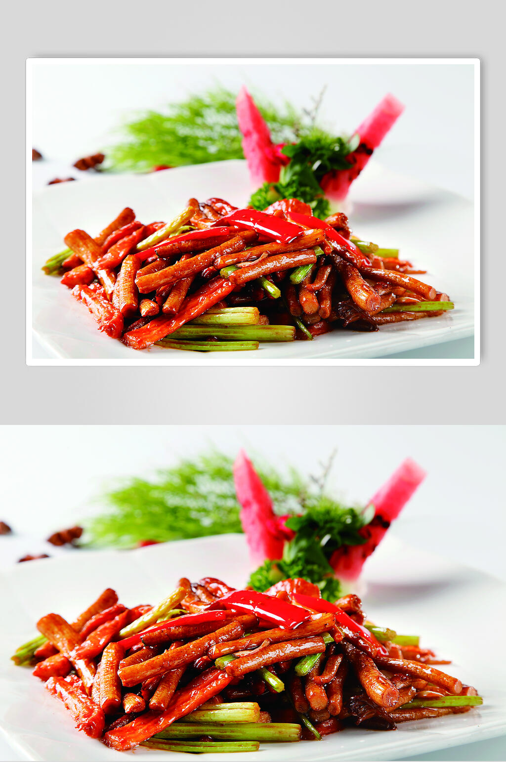 茶树菇炒肥肠美食图片素材