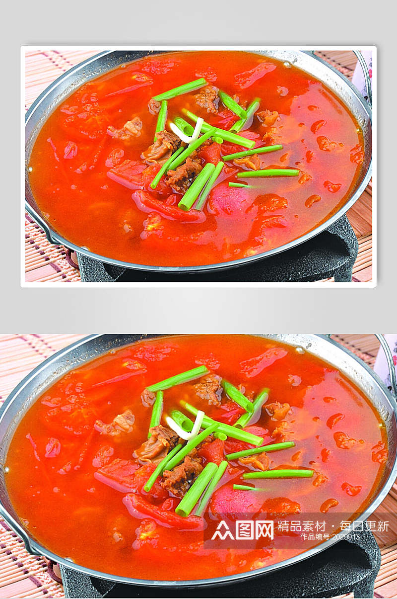锅仔西红柿牛腩美食摄影图片素材