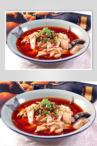 川椒片片鱼食品摄影图片