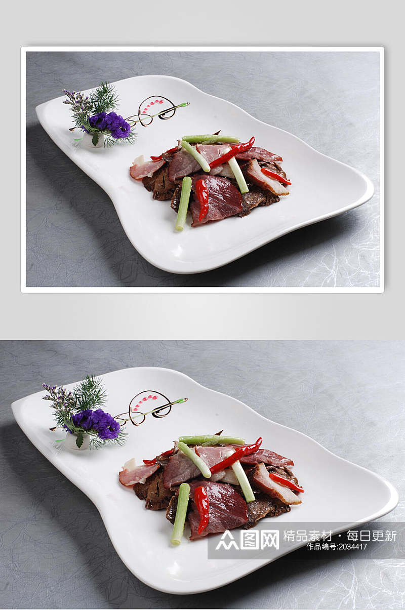 腌笋炒腊肉美食摄影图片素材