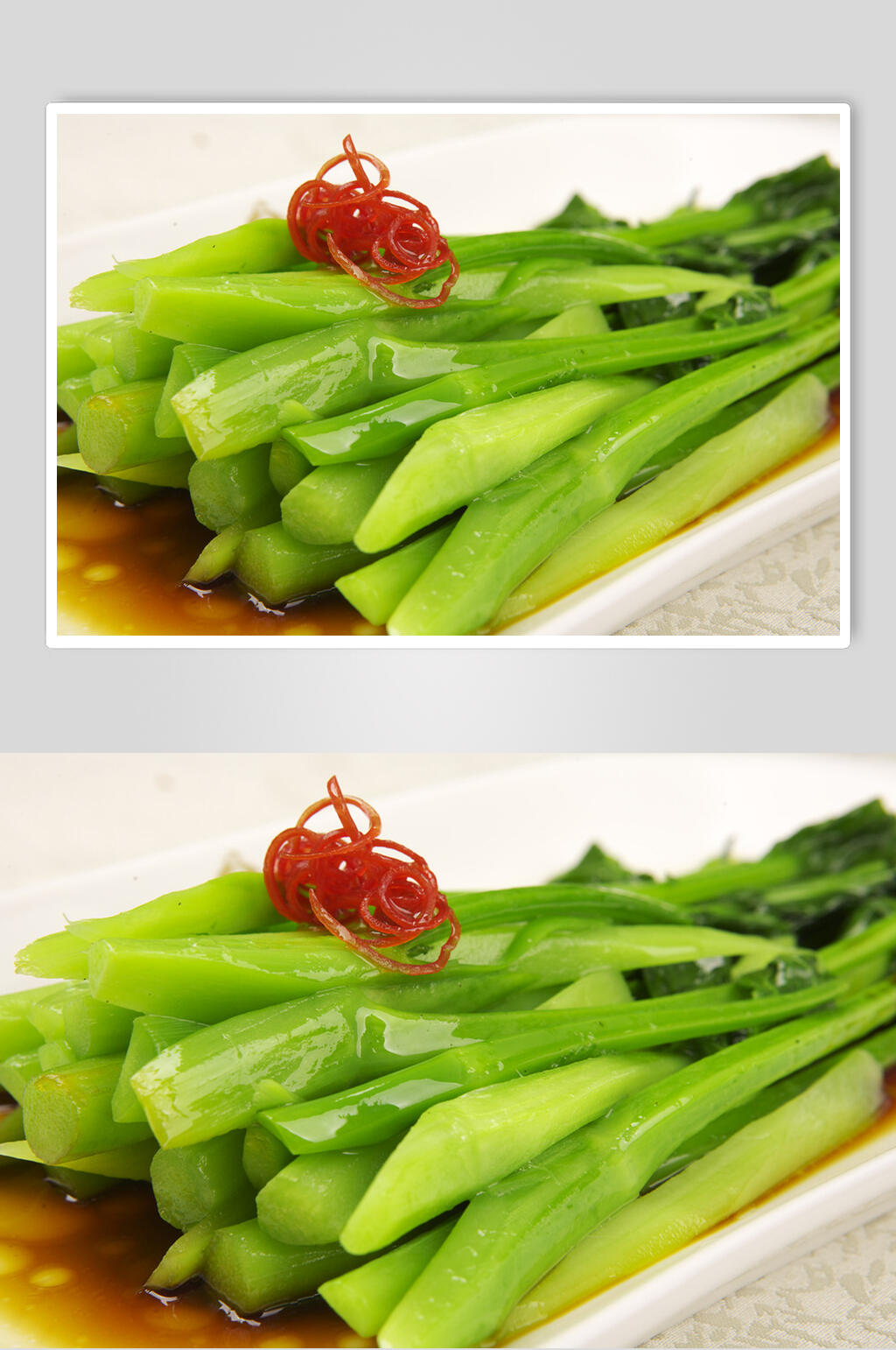 白灼芥兰美食摄影图片素材