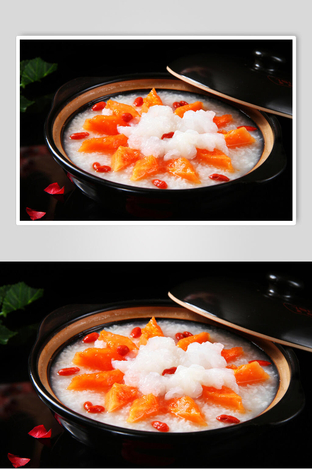 木瓜雪蛤粥美食食品图片素材