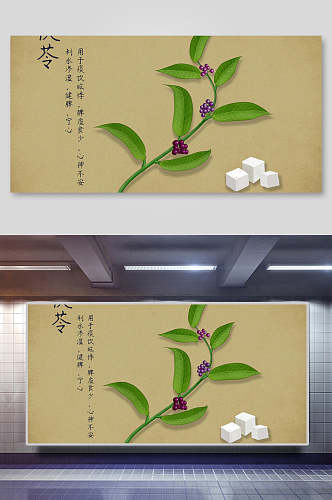 土茯苓本草纲目中草药介绍展板