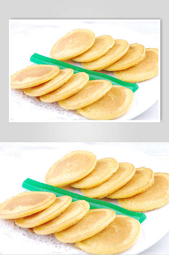 香煎玉米饼食品图片