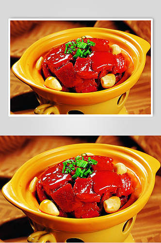 新鲜美味毛氏红烧肉摄影图片