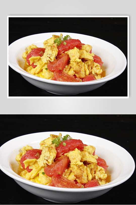 西红柿炒鸡蛋食物高清图片