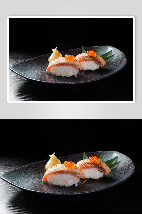 寿司类三文鱼握寿司高清图片