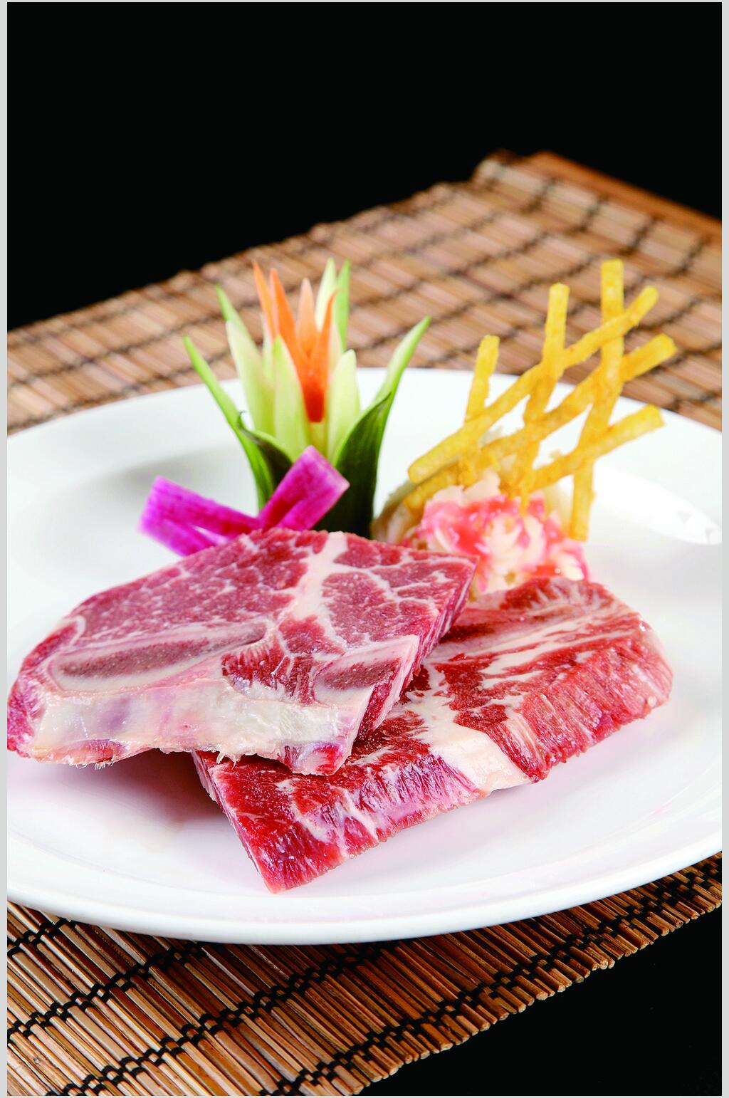 香煎安格斯牛仔骨美食摄影图片素材