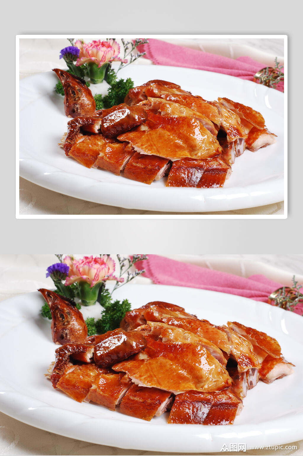 招牌吊烧鸡美食摄影图片素材