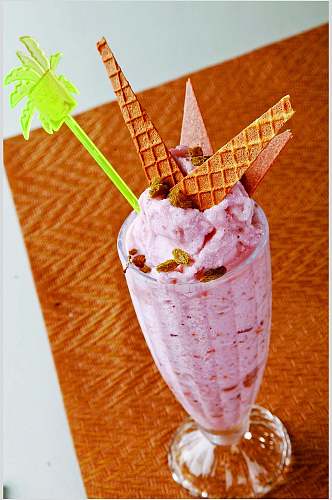 山楂蓝莓香滑冰餐饮食物图片