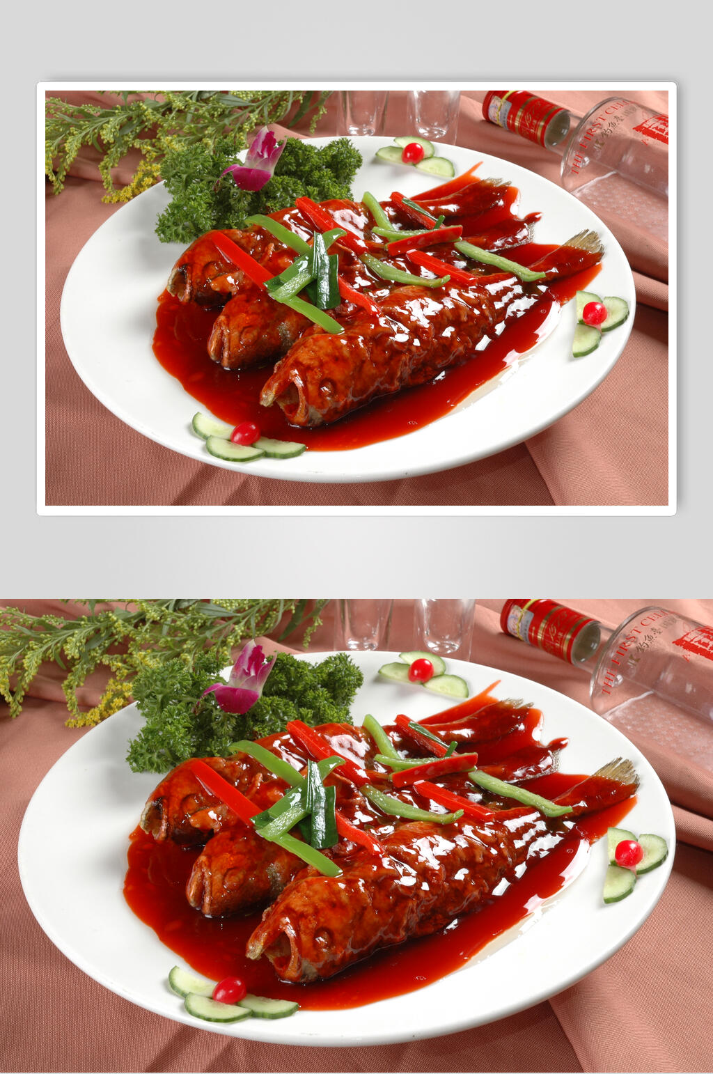 香葱酱焖小黄鱼美食食品图片素材