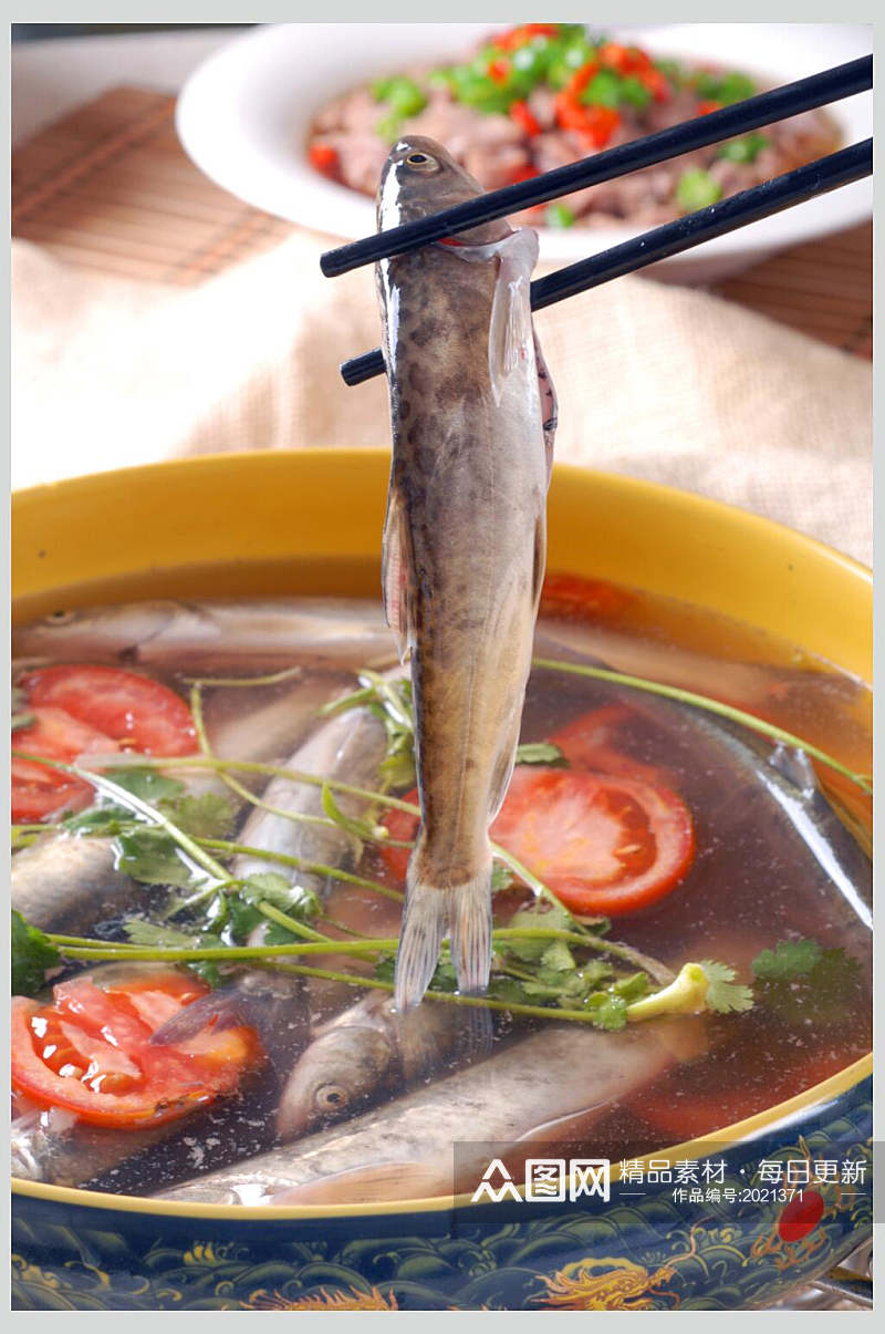 清汤冷水鱼放大美食摄影图片素材