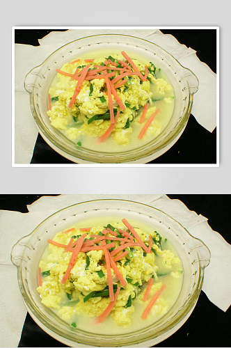 韭菜火腿水炒蛋美食图片