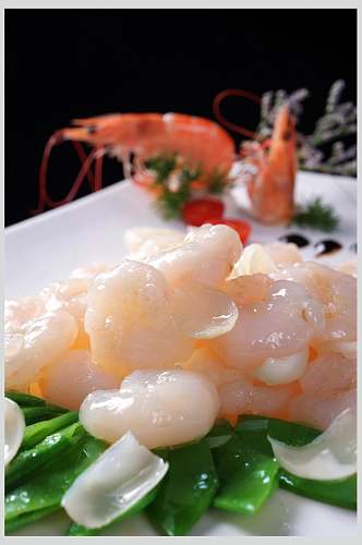 翡翠百合酿水晶虾仁美食图片