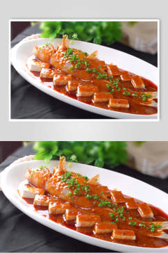 老豆腐烧红沙鱼餐饮食品图片