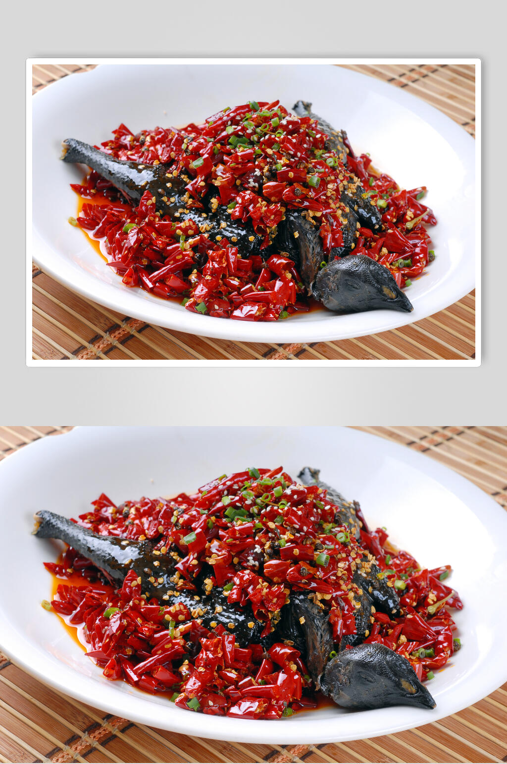 香辣热菜包公鸡美食摄影图片素材