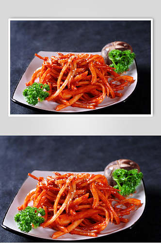 菜类拌桔梗食品摄影图片