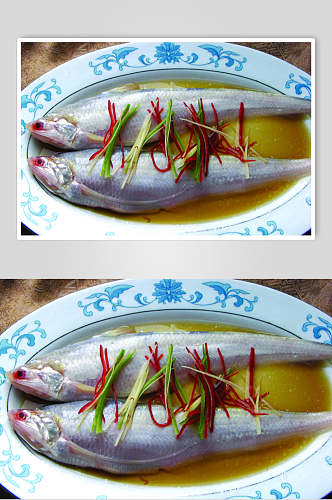 香煎秋刀鱼美食图片