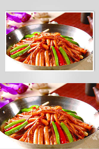 干锅鱿鱼须美食食品图片