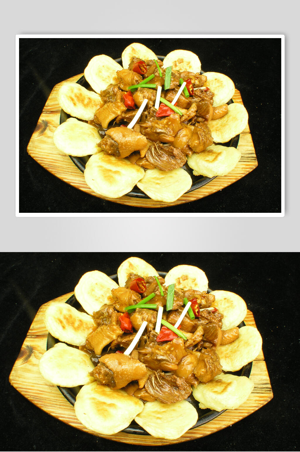 地锅小笨鸡美食摄影图片素材