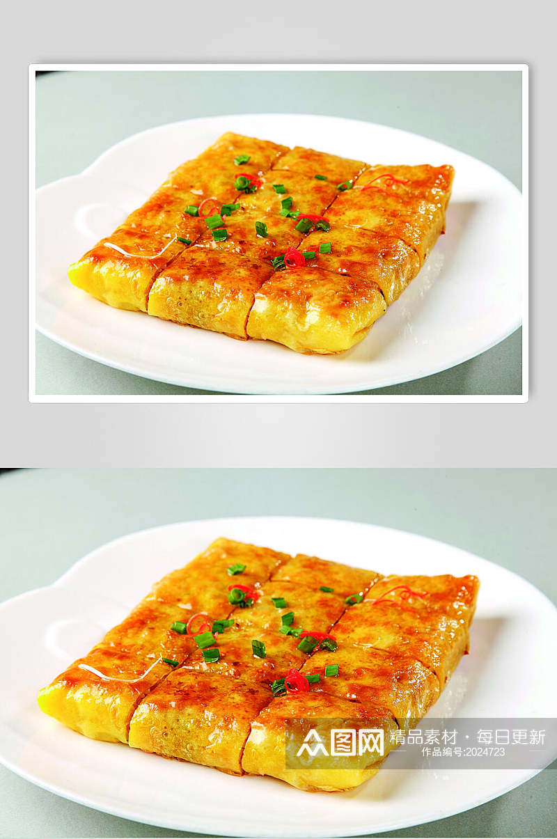 金黄三鲜豆皮美食食品图片素材