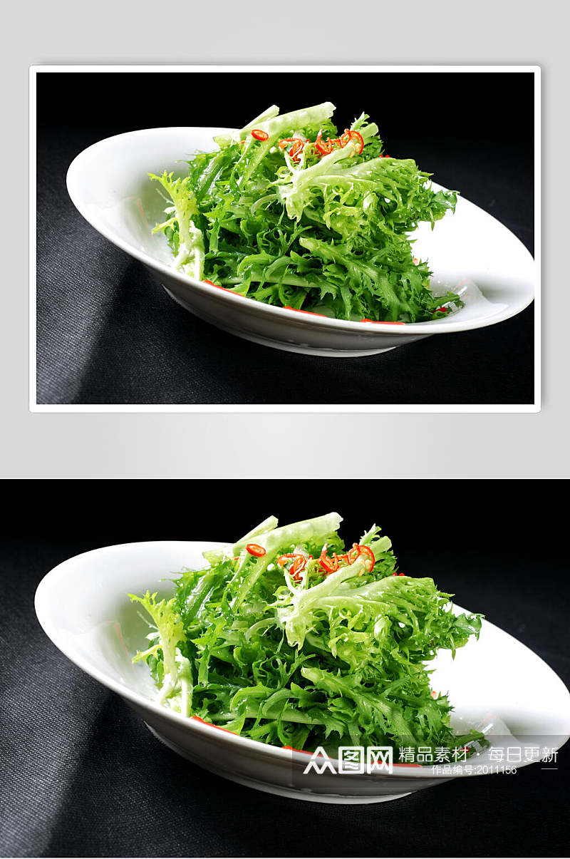 拌苦菊食品摄影图片素材