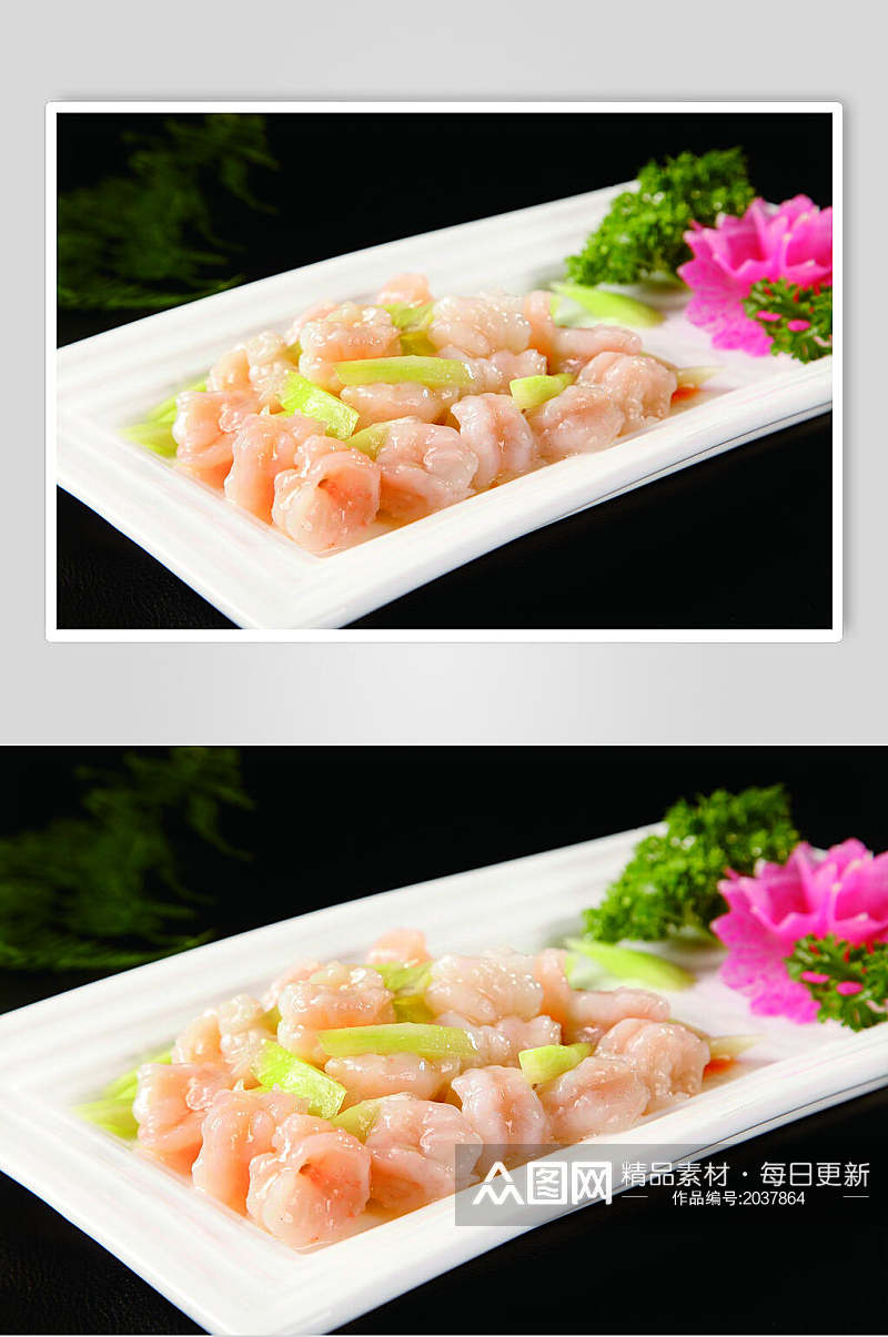 新鲜翡翠大虾球餐饮美食图片素材