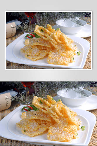 美味金沙锅巴餐饮食品图片