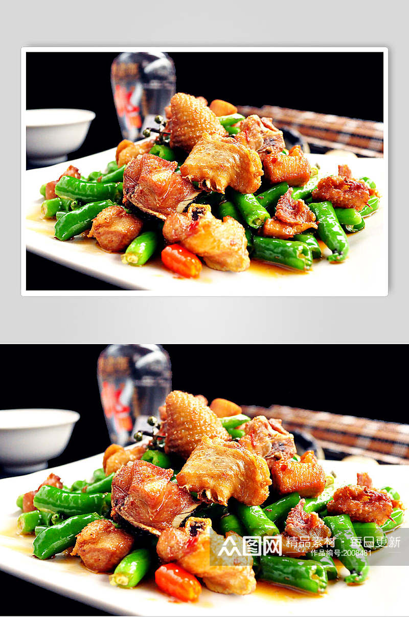 鸡椒香鸡食品高清图片素材