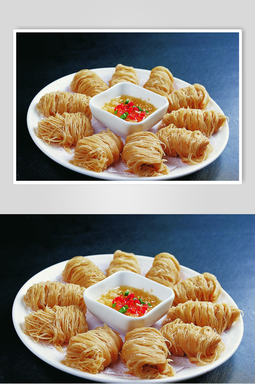 新鲜美味金线油塔美食摄影图片素材