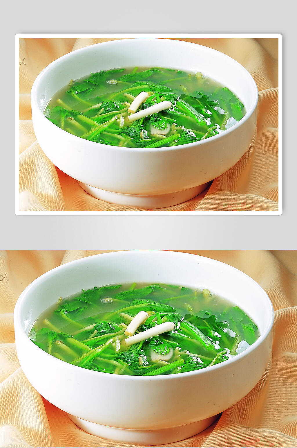 新鲜美味上汤鸡毛菜美食摄影图片素材