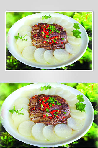 飘香白玉牛腩美食摄影图片
