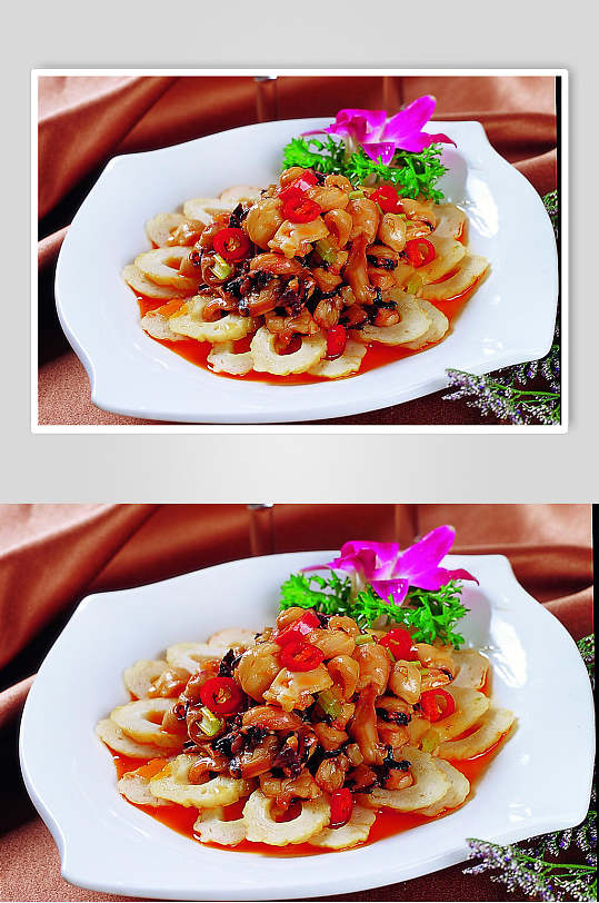 鱼卷烤目鱼餐饮食物图片