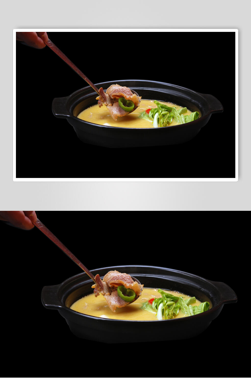 盐水肉炖枞菌食物图片素材