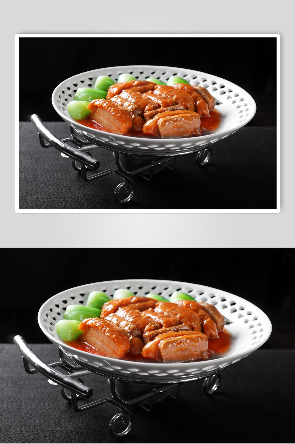 热菜粤菜香芋扣肉煲美食图片素材