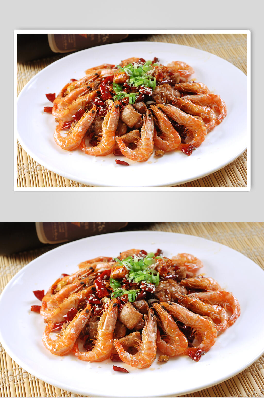 山鸡拼虾美食摄影图片素材