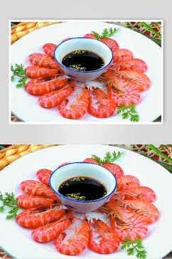 海鲜基围虾美食摄影图片