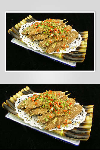 奇香牛肉串美食摄影图片