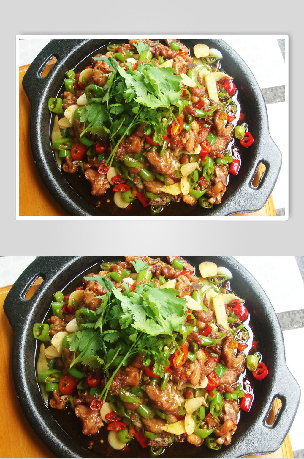 秘制美味铁板鸡丁餐饮食物图片素材