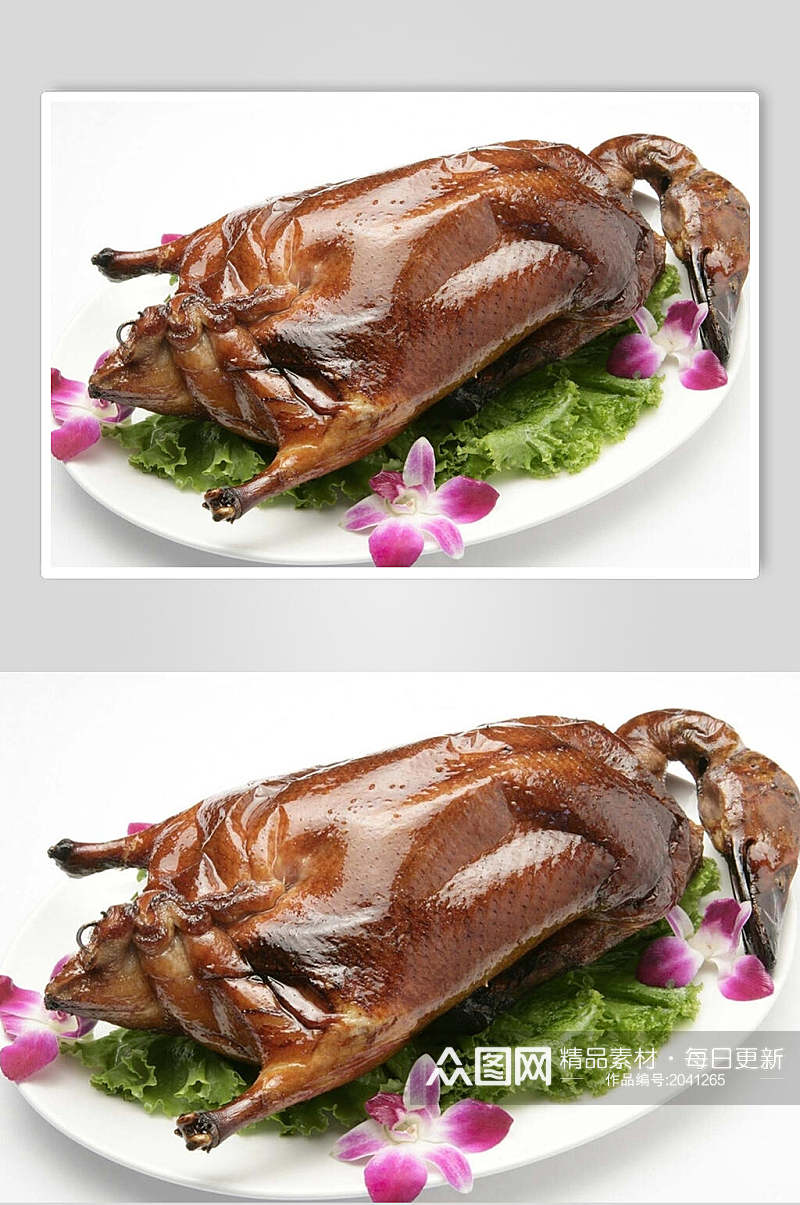 北京烤鸭美食高清图片素材