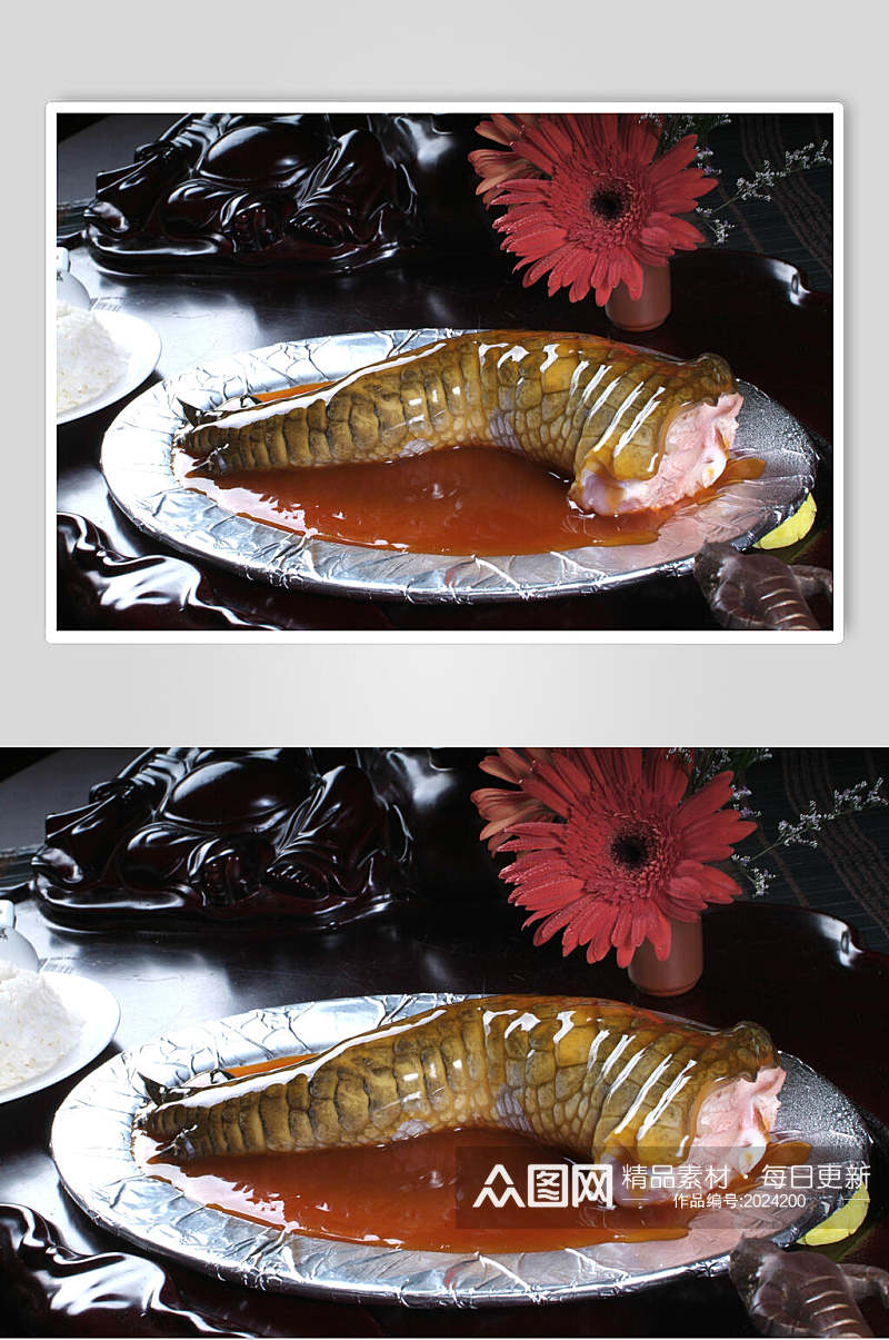 鳄鱼掌捞饭美食食品图片素材