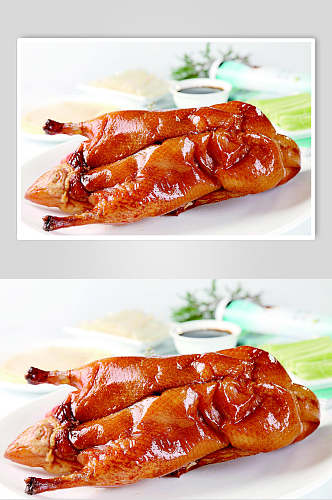 北京果木烤鸭美食摄影图片