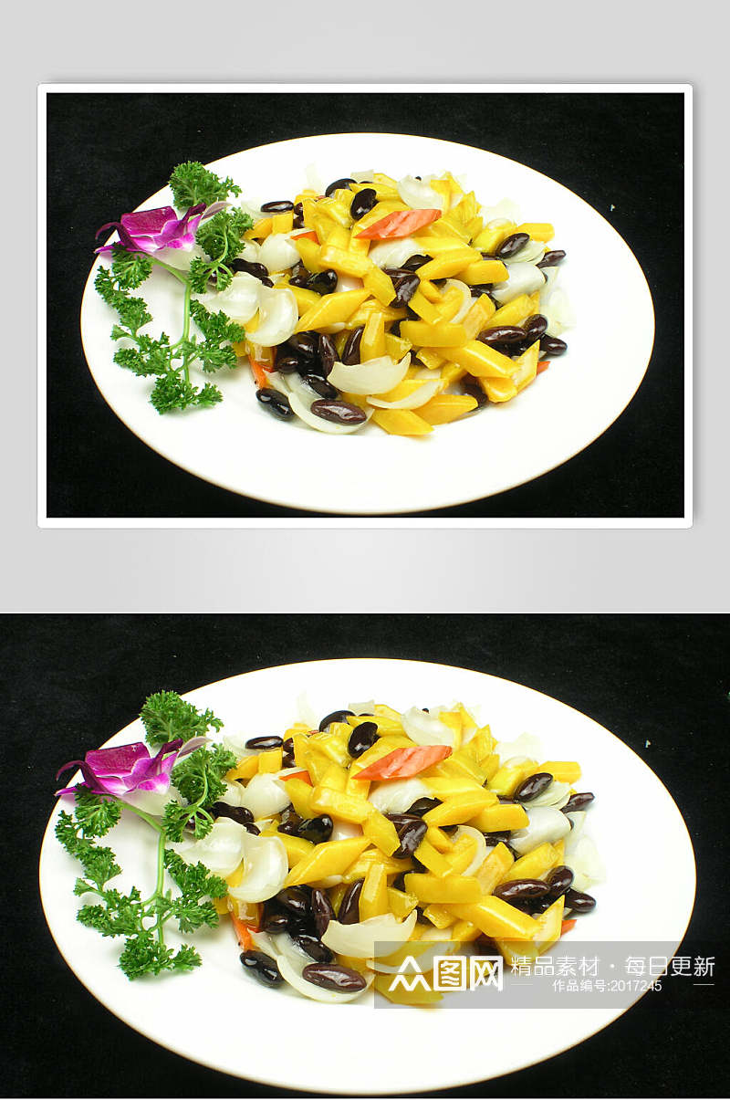 金瓜百合红腰豆餐饮食品图片素材